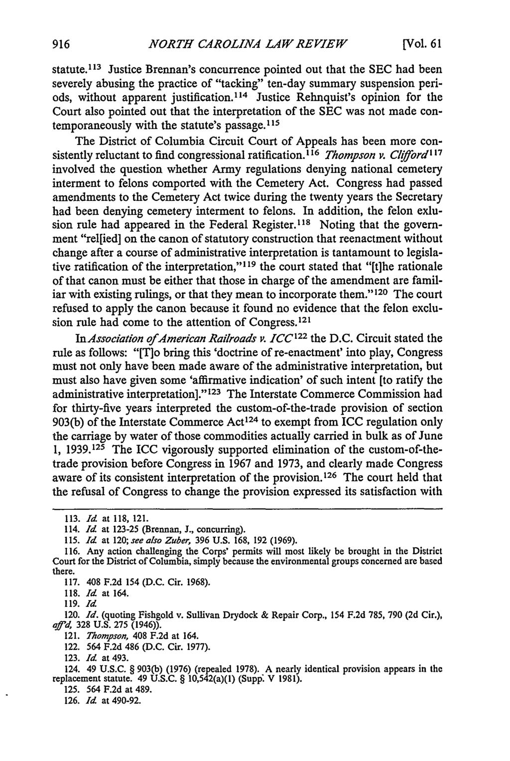 NORTH CAROLINA LAW REVIEW [Vol. 61 statute.