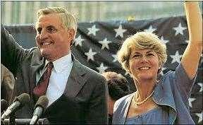 Election of 1984 Democrats nominated Walter Mondale, former vice president under Carter and former senator Geraldine Ferraro nominated as the first female vice