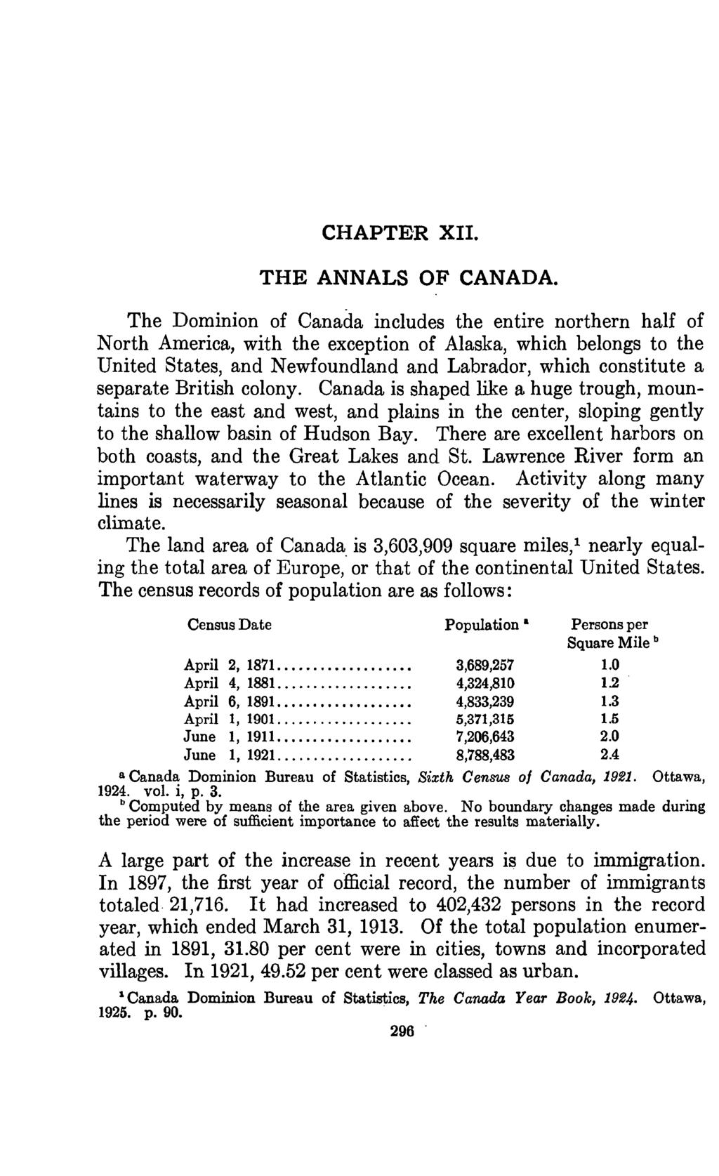 CHAPTER XII. THE ANNALS OF CANADA.
