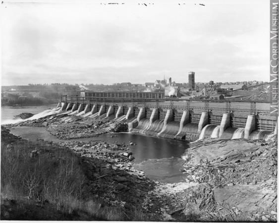 Hydro Electric Dam. Shawinigan Water & Power Corporation, Quebec.