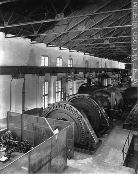Interior of the Powerhouse. Shawinigan Company. Shawinigan, Quebec.