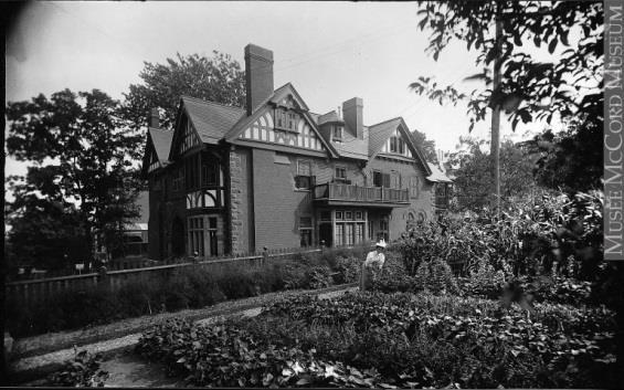W.R. Miller's house and garden, Stanley Street, Montreal-1896 Source: McCord