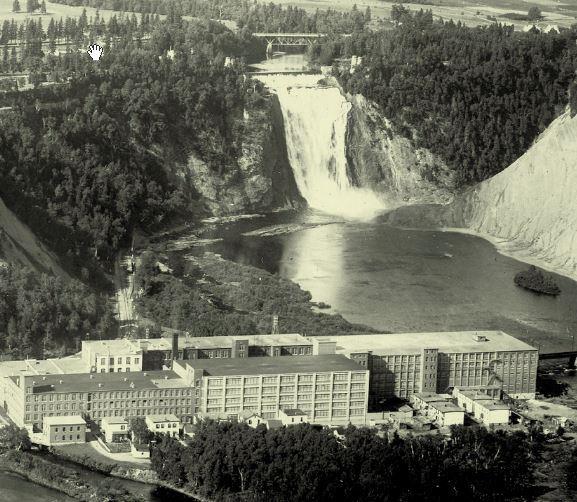 Dominion Textile Mill, Sainte-Gregoire-de-Montmorency, Quebec- around 1927 Source: Fortin, S.