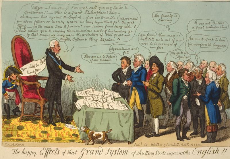 Contemporary political cartoon shows President Jefferson defending his