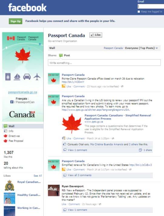 Communicating with Canadians Public awareness campaign to: Promote the advantages of the epassport; Fight misconceptions about privacy. Leading up to launch: Dedicated a section of our website: www.