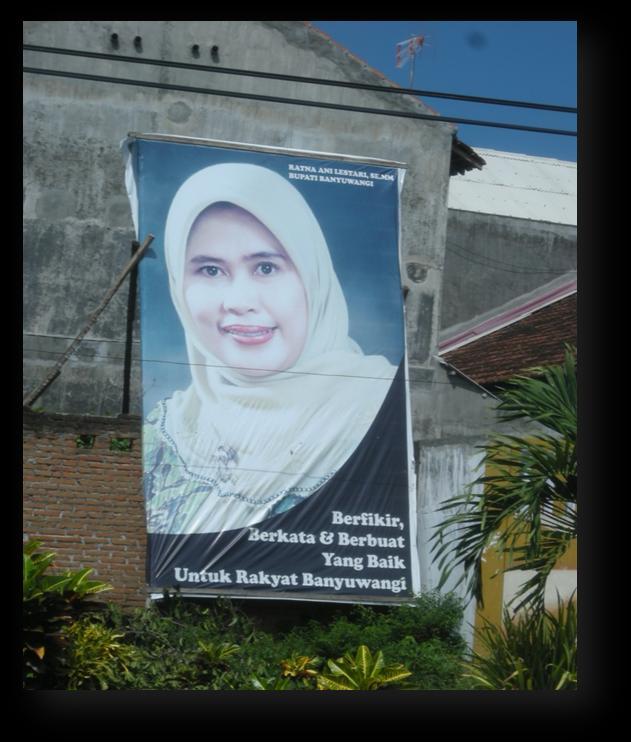 A Giant Picture of Ratna Ani Lestari in one corner of the street in