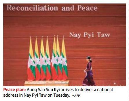 News Analysis Page-1- Suu Kyi promises to resettle verified Rohingya refugees Myanmar s de facto leader Aung San Suu Kyi pledged on Tuesday to hold rights violators to account