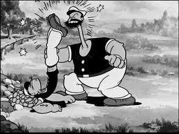 from being disenfranchised because of race. This cartoon depicts Bluto beating up Popeye.