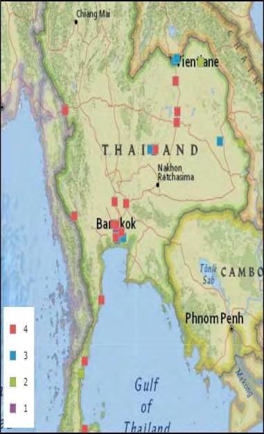 Thailand has seized seven commodity types in this time period, the majority made up of dead and live specimens (Figure 33).