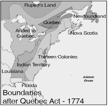 The Quebec Act (1774) First