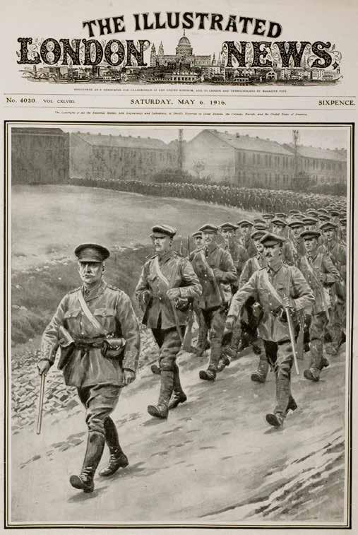 19 The caption reads: The real Ireland, as opposed to the false doctrines of the Sinn Féin rebels: Captain William Redmond, Mr John Redmond s soldier brother, leading Irish troops.