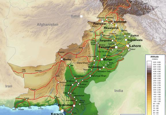 Topography and Climate The country has a long latitudinal extent stretching from the Arabian Sea in the south to the Himalayan mountains in north.