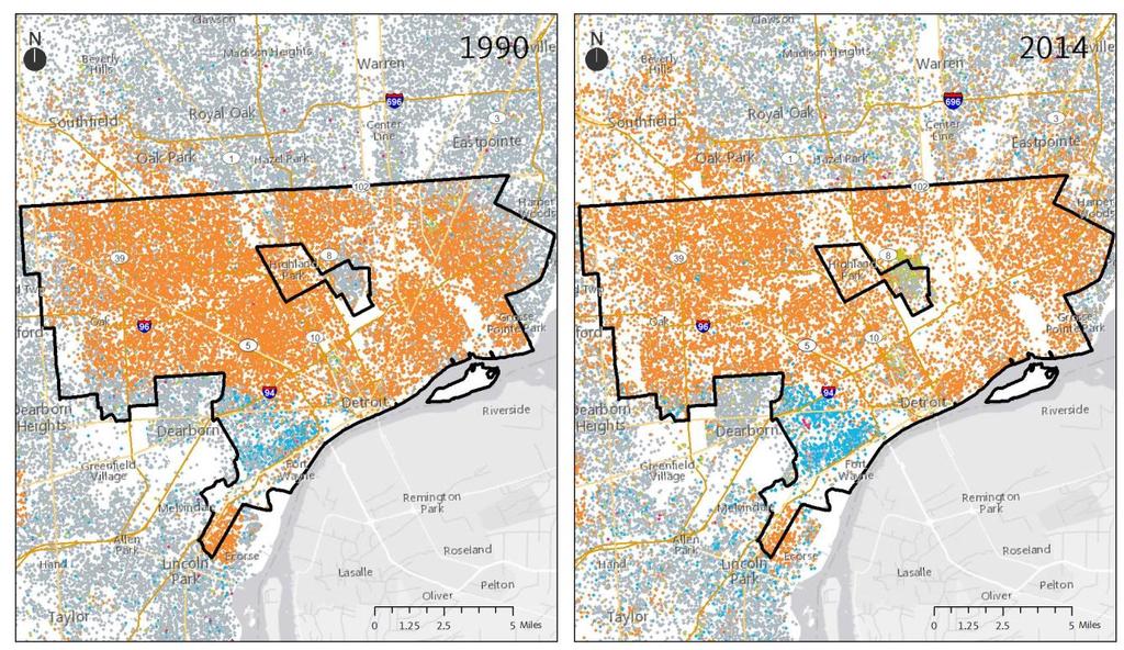 An Equity Profile of the City of Detroit PolicyLink and PERE 28 Demographics Rapid population decline in the city Examining the number of people by race/ethnicity in 1990 and 2014 in the city of