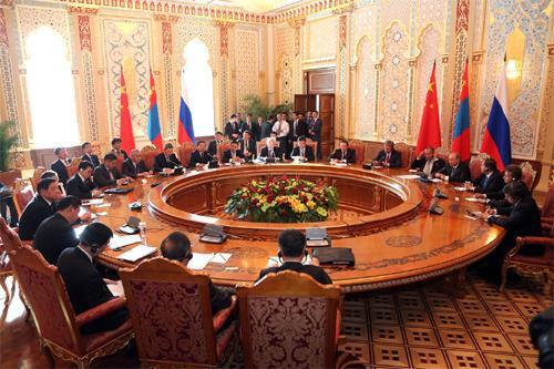 in in Ufa, Russian Federation in July, 2015 China, Russia and Mongolia signed a development plan to build an economic corridor that will boost transport links and economic cooperation among
