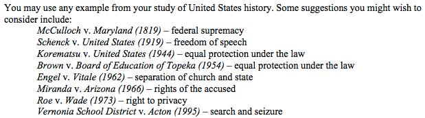 ONSTITUTIONAL PRINCIPLES Task: Select two Supreme Court cases that have affected American society.