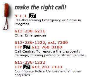 The Ottawa Police aims to respond to Priority 1 calls for service within 15 minutes 90 percent of the time, citywide.