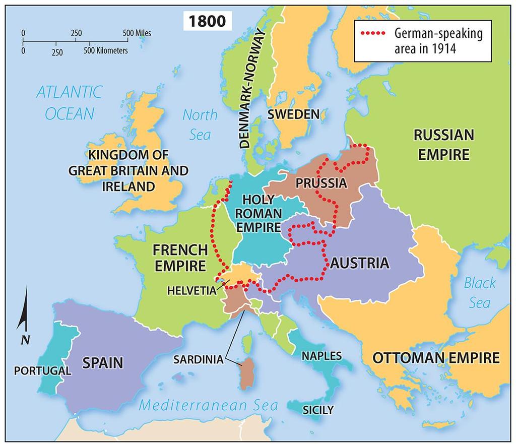 Europe, 1800 Figure 8-10: Smaller political