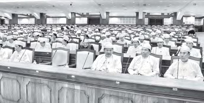 Hluttaw Building, here, at 10 am today, attended by Speaker of Pyithu Hluttaw Thura U Shwe Mann and 378 Pyithu Hluttaw representatives.