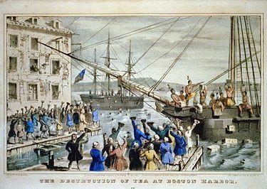 Boston Tea Party 1773 The British East India Company was having a financial crisis and received a monopoly via The Tea Act.
