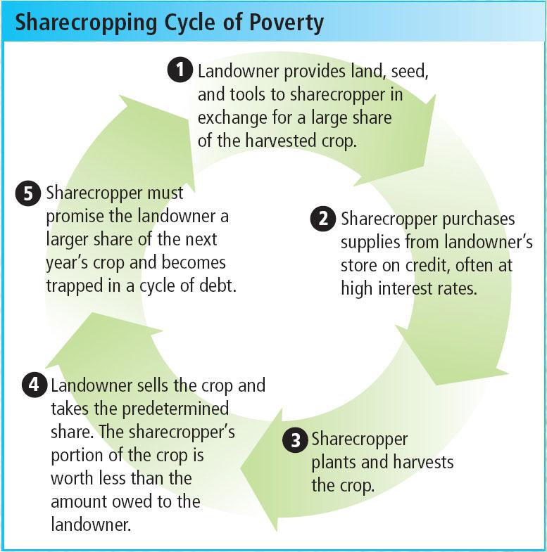 Section 3 The sharecropping system added to the hardships as many farmers
