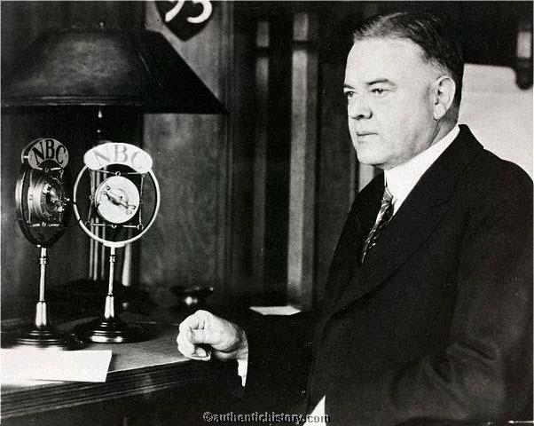 President Hoover hoped to downplay the public s fear over the economy.