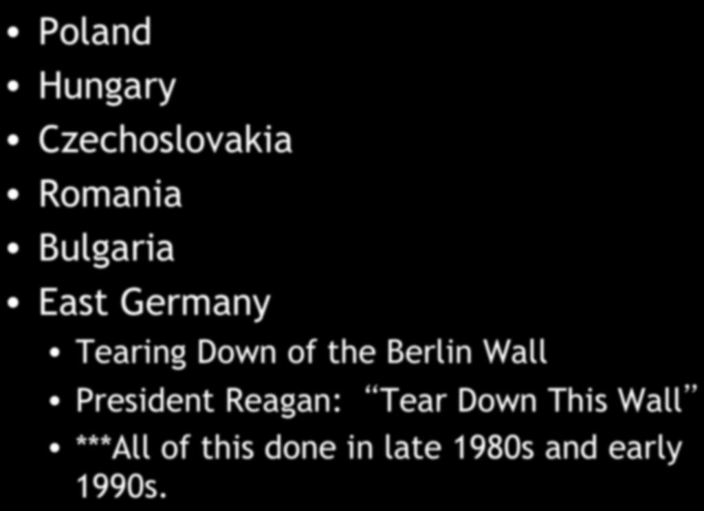 Down of the Berlin Wall President Reagan: Tear Down