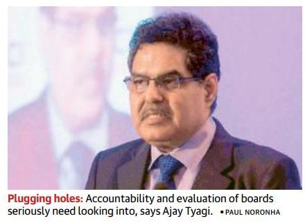 Continue Page-13- Corporate governance panel report to come by month end At a time when boardroom tussles at storied companies have put the spotlight on corporate governance, the committee appointed