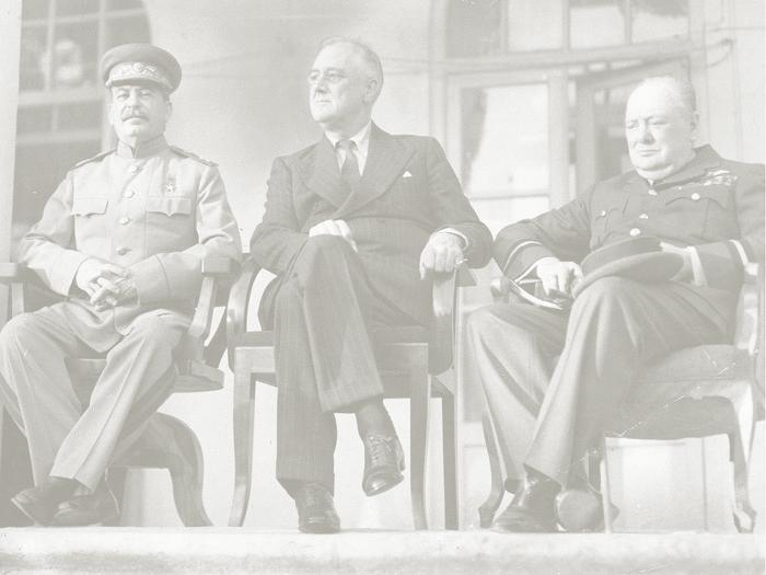 The Big Three Meet FDR had previously met with Churchill and signed the Atlantic Charter Outlined a permanent system of security that would become the basis of the United Nations They meet with