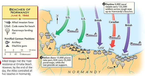 The and Normandy allowed invasion the was Allies deadly, to push but towards