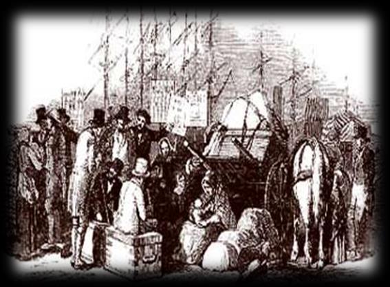 Immigration o In the early 1800s, wars in Europe and Economic crisis in America led to