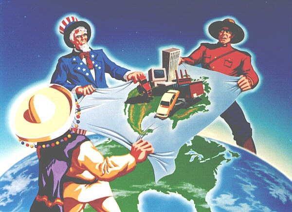 Agreement (NAFTA) This treaty removed restrictive tariffs on much of the