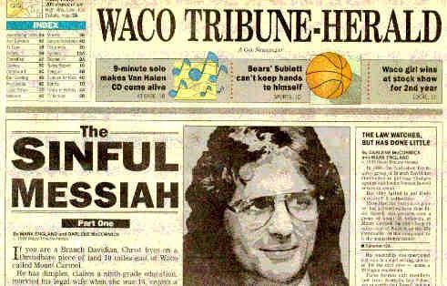 Branch Davidian Tragedy Outside Waco, TX, was a religious cult