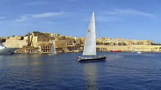 The saluting battery in the picture is used every day at noon when members of the Malta Heritage Society (dressed in British Artillery