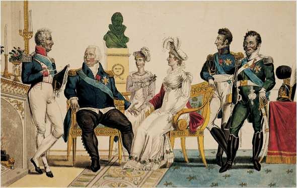 The Bourbon Restoration Louis XVIII becomes monarch in 1814 and agrees to be constitutional monarch The Charter provided for a hereditary monarchy and a bicameral legislature Guaranteed most of the