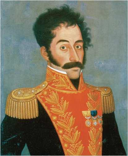 becoming Protector of Peru Simon Bolivar independence leader of Venezuela / later leads fight at Battle of Ayacucho, which ends Spain s control in Latin America New Spain Area from what is now the