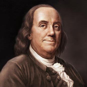 Benjamin Franklin Born in Boston, 1706, as 15th of 17 kids Loved learning, but left school at 10 to help dad candles, then learn printmaking By 23, owned his own newspaper, publishing advice,
