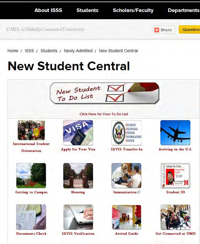 You will arrive at New Student Central To Do List tasks for all new