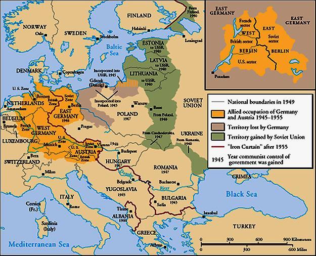 Europe Divided From Stettin in the Balkans, to Trieste