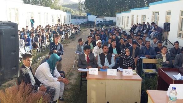 Mock trial to raise public awareness in Bamyan on how a fair judicial trial takes place.
