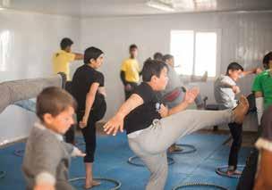 Financial Overview Capoeira in Peace Oasis In 2016, LWF Jordan began partnering with Capoeira 4 Refugees, a non-profit organization that uses music, movement, singing and dialogue to help strengthen