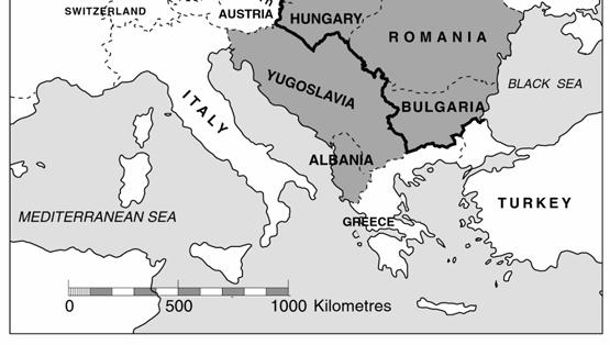 Source: A map of Europe in 1950 Yugoslavia and Albania were communist countries but not aligned to the Soviet Union 1 Using the