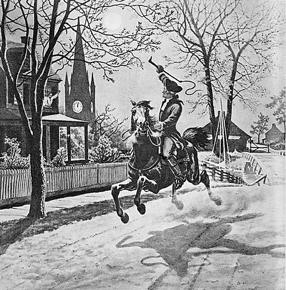 The Shot Heard Round the World British troops planned to march on Lexington and Concord to seize weapons stockpile Paul Revere s famous