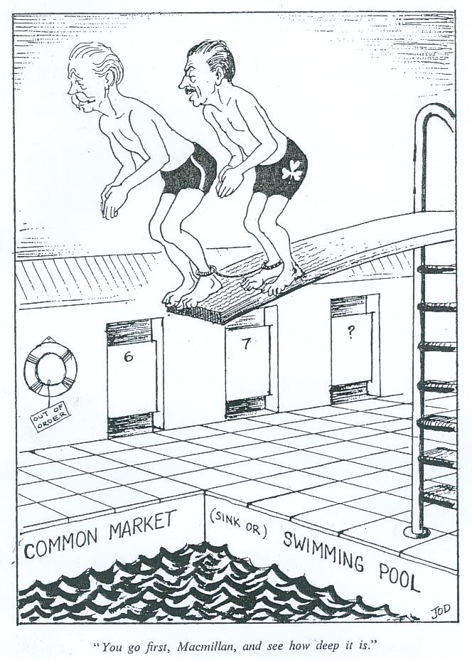 Ireland: Topic 6 Government, economy and society in the Republic of Ireland, 1949-1989. This is a cartoon from Dublin Opinion, June 1961 on Ireland s application to join the E.E.C.