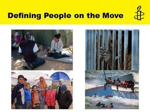 Slide 4: Defining People on the Move This slide will inform the audience about why it is important to understand the different types of people on the move, including refugees, asylum seekers,