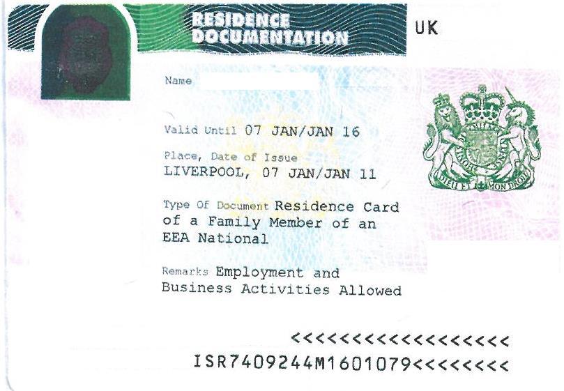 EEA Residence Card Features: Can be issued inside a passport or on a separate paper document. An expired passport can be accepted for the purposes of a right to work check.