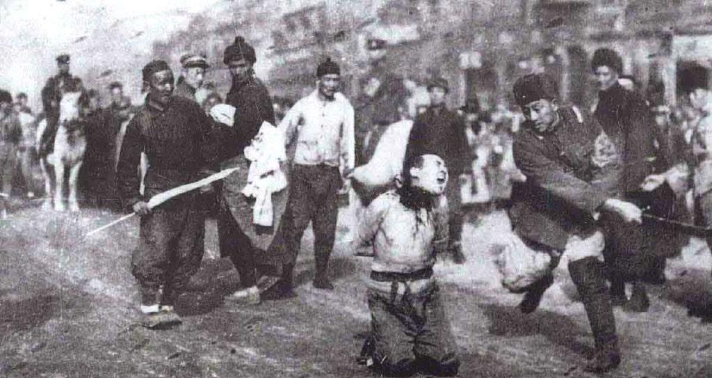 This is known as the Rape of Nanking - where in the city of Nanking nearly 300,000 Chinese were