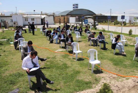 Candidates taking the exam for IEC Officer for Procurement,