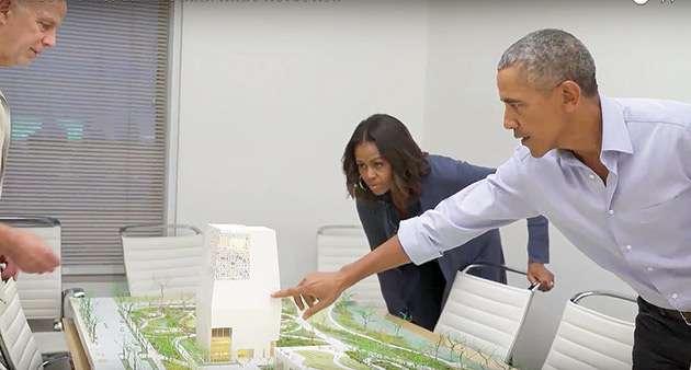 Screenshot from Obama Presidential Center: Where We are Now a video from the Obama Foundation. Former U.S. President Barack Obama and Mrs.