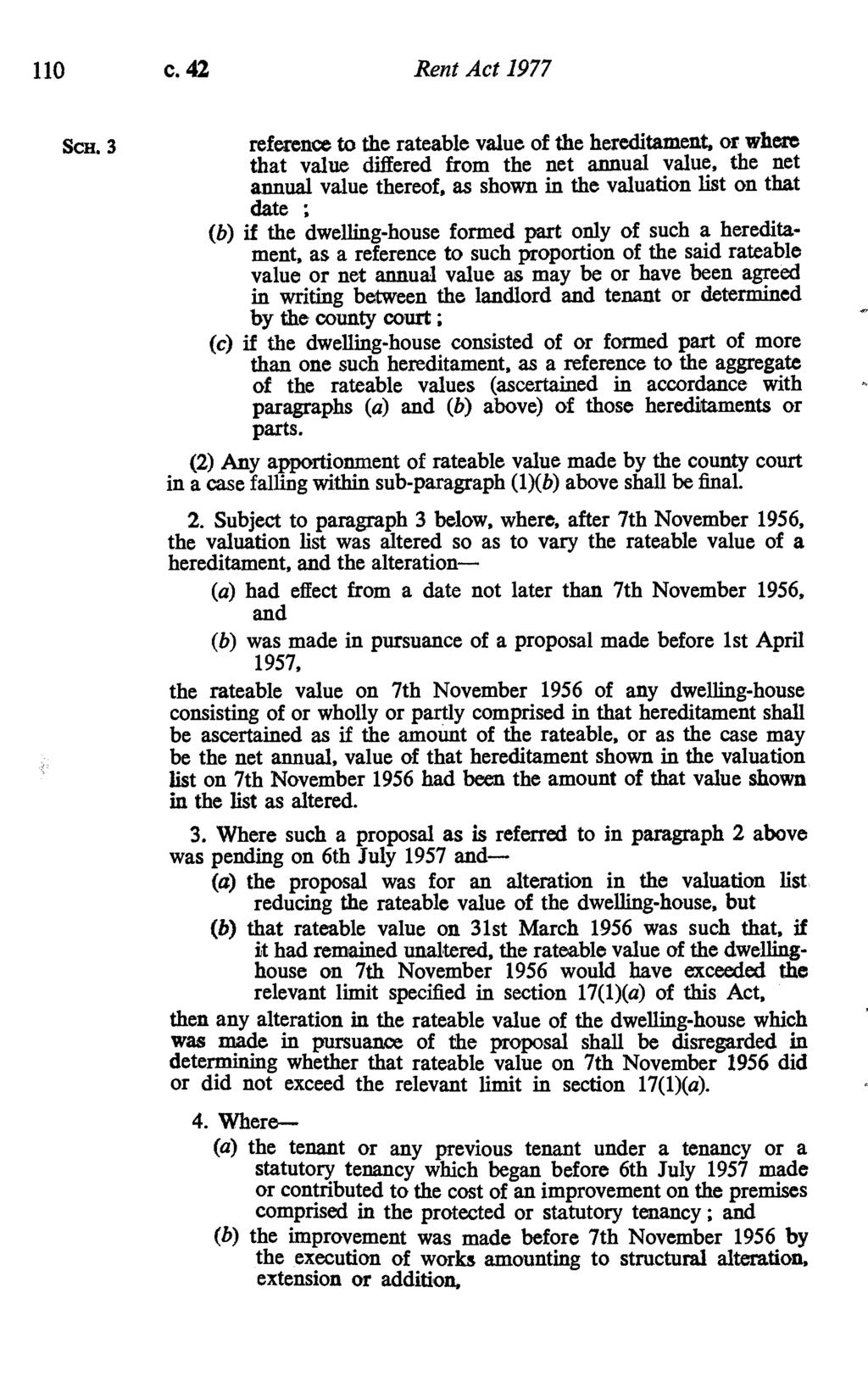 110 c. 42 Rent Act 1977 ScH.