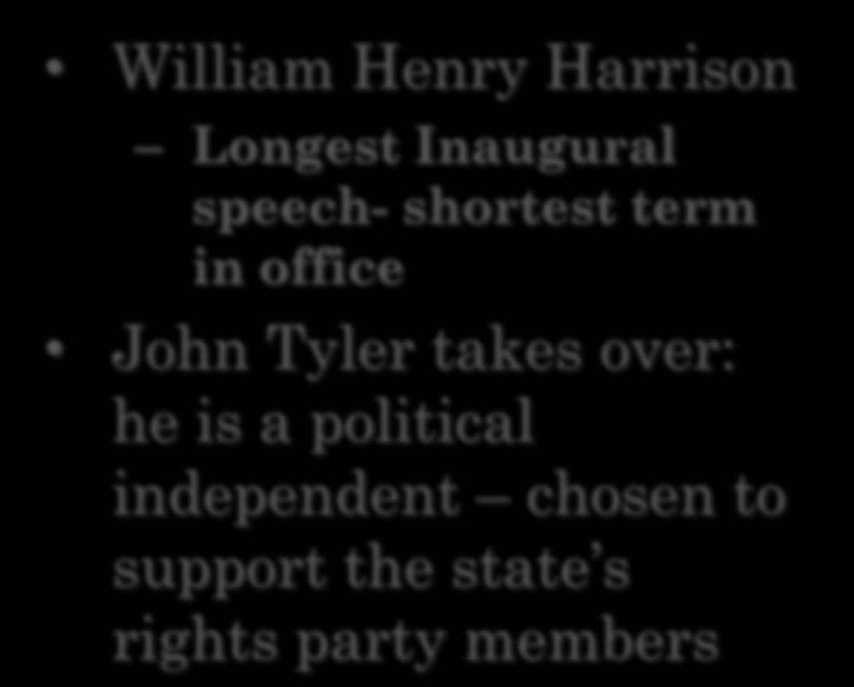 1840 Election William Henry Harrison Longest Inaugural speech-